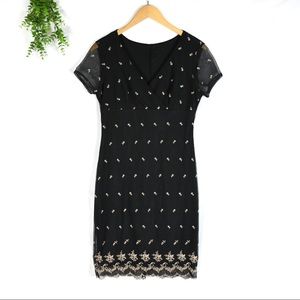 Black Dress with Gold Detailing